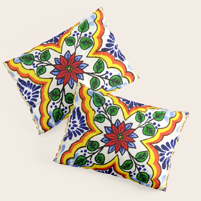 talavera mexican tile Pillow Sham Gallery Image 1