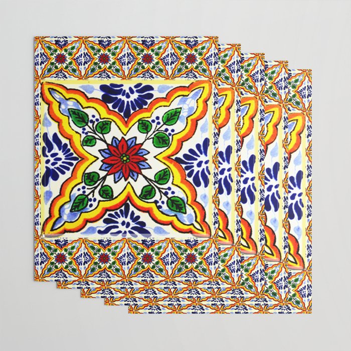 talavera mexican tile Wrapping Paper Gallery Image 3