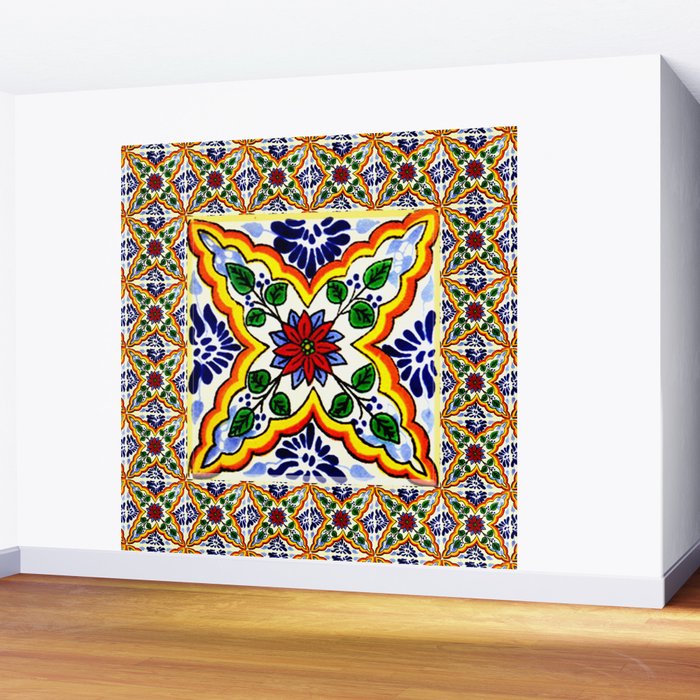 talavera mexican tile Wall Mural Gallery Image 2