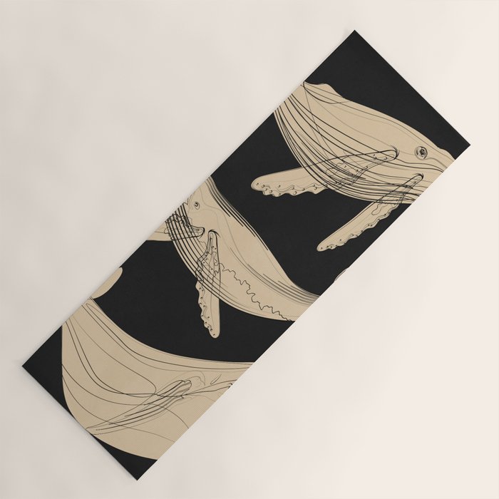 Modern Minimalist Abstract Whales 3 Yoga Mat Gallery Image 1