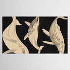 Modern Minimalist Abstract Whales 3 Tablecloth Gallery Image 2