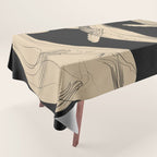 Modern Minimalist Abstract Whales 3 Tablecloth Gallery Image 1