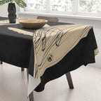 Modern Minimalist Abstract Whales 3 Tablecloth Gallery Image 3