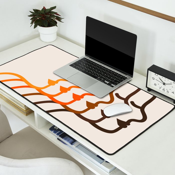 Golden Silhouettes Desk Mat Gallery Image 2