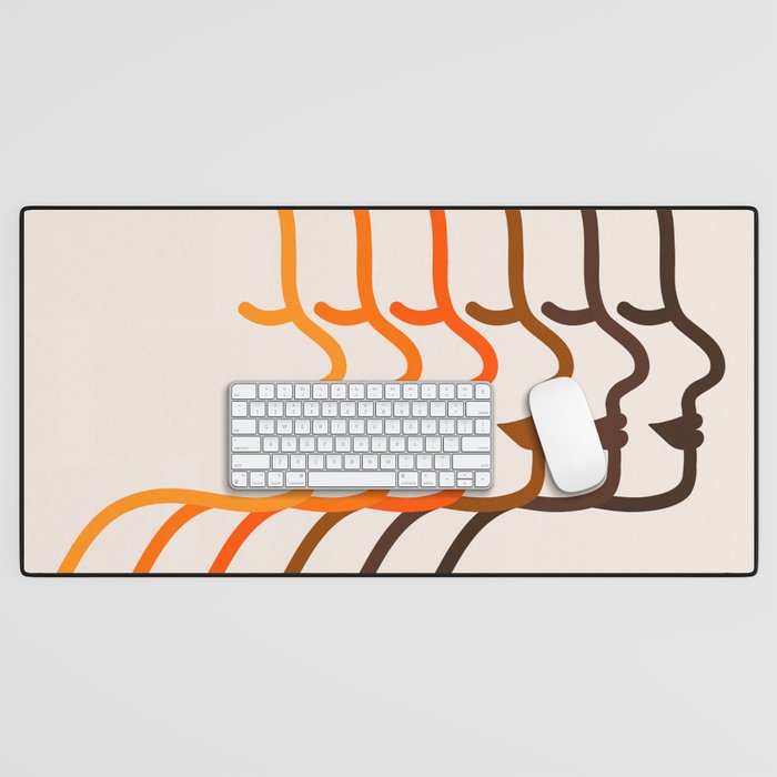 Golden Silhouettes Desk Mat Gallery Image 1
