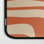 Palm Springs - Mid Century Modern Abstract Pattern in Mid Mod Orange and Beige Laptop Sleeve Gallery Image 3