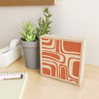 Palm Springs - Mid Century Modern Abstract Pattern in Mid Mod Orange and Beige Mini Art Print Gallery Image 2