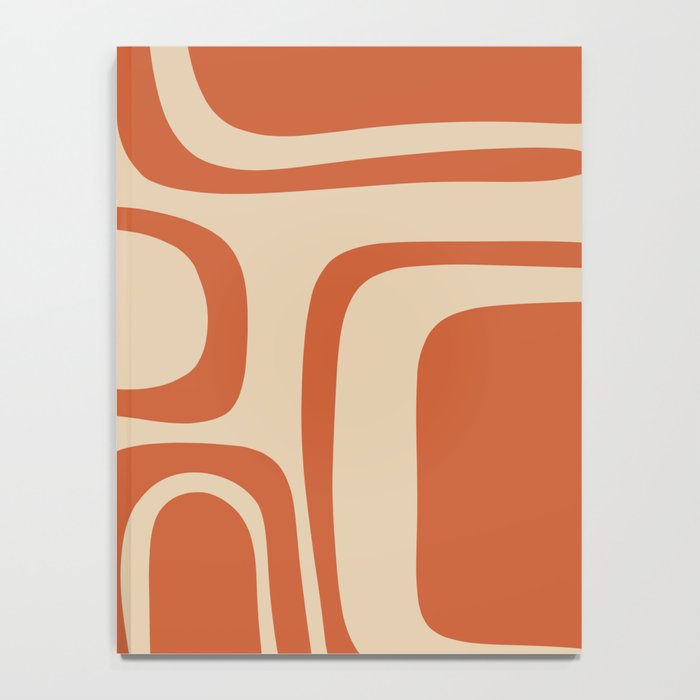 Palm Springs - Mid Century Modern Abstract Pattern in Mid Mod Orange and Beige Notebook Gallery Image 4