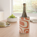 Palm Springs - Mid Century Modern Abstract Pattern in Mid Mod Orange and Beige Wine Chiller Gallery Image 4