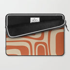 Palm Springs - Mid Century Modern Abstract Pattern in Mid Mod Orange and Beige Laptop Sleeve Gallery Image 2