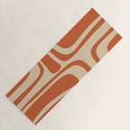 Palm Springs - Mid Century Modern Abstract Pattern in Mid Mod Orange and Beige Yoga Mat Gallery Image 1