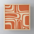 Palm Springs - Mid Century Modern Abstract Pattern in Mid Mod Orange and Beige Mini Art Print Gallery Image 1
