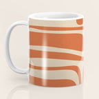 Palm Springs - Mid Century Modern Abstract Pattern in Mid Mod Orange and Beige Coffee Mug Gallery Image 3