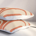 Palm Springs - Mid Century Modern Abstract Pattern in Mid Mod Orange and Beige Pillow Sham Gallery Image 3