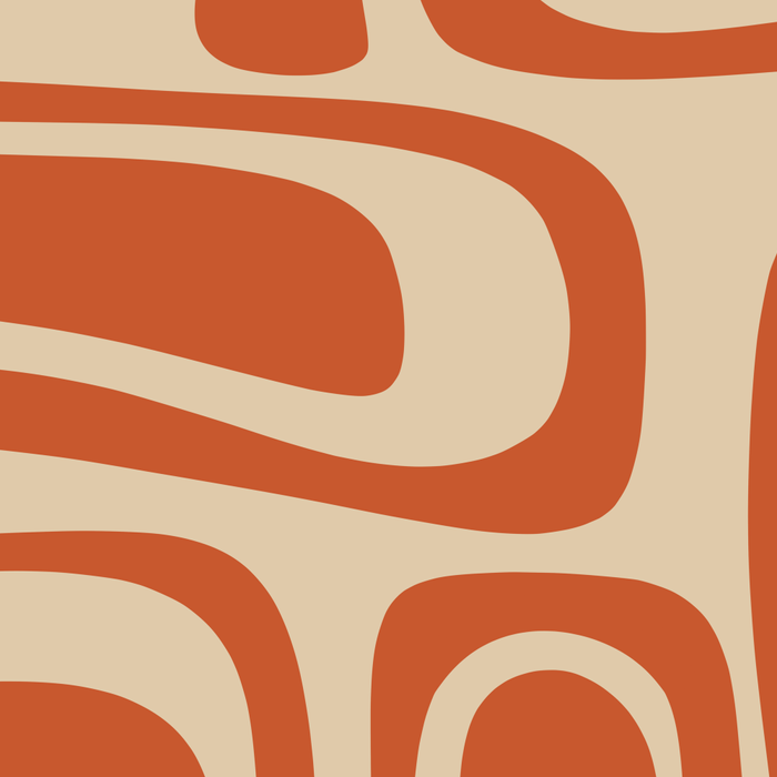 Palm Springs - Mid Century Modern Abstract Pattern in Mid Mod Orange and Beige Coffee Mug Gallery Image 2