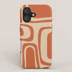 Palm Springs - Mid Century Modern Abstract Pattern in Mid Mod Orange and Beige iPhone Case Gallery Image 1