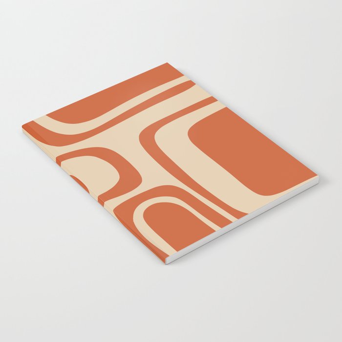 Palm Springs - Mid Century Modern Abstract Pattern in Mid Mod Orange and Beige Notebook Gallery Image 2
