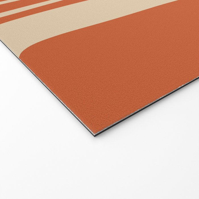 Palm Springs - Mid Century Modern Abstract Pattern in Mid Mod Orange and Beige Welcome Mat Gallery Image 2