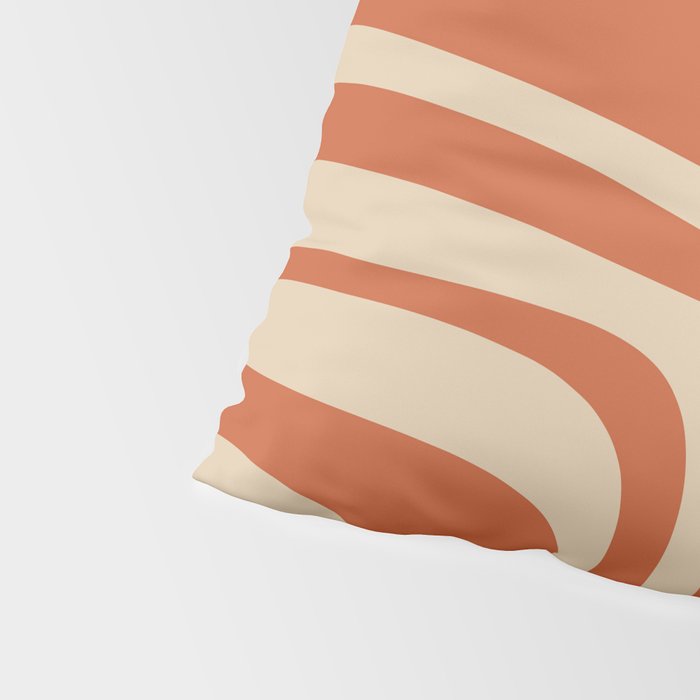 Palm Springs - Mid Century Modern Abstract Pattern in Mid Mod Orange and Beige Pillow Sham Gallery Image 4