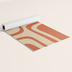 Palm Springs - Mid Century Modern Abstract Pattern in Mid Mod Orange and Beige Yoga Mat Gallery Image 2