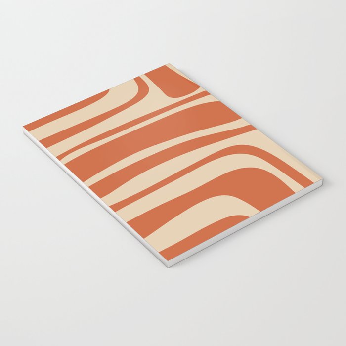 Palm Springs - Mid Century Modern Abstract Pattern in Mid Mod Orange and Beige Notebook Gallery Image 3