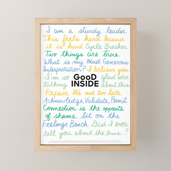 Good Inside® Parenting Mantras Mini Art Print Gallery Image 1