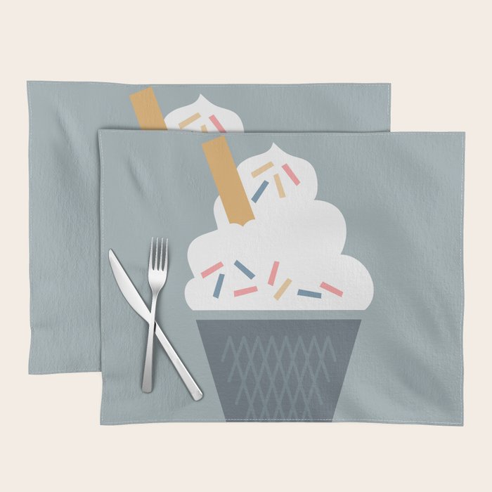 Ice Cream (Blue) Placemat Gallery Image 1