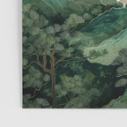 Japanese Wall Art Maximalist Forest Fox Print Japandi Art Sage Green Botanical Wabi Sabi Painting Poster Gallery Image 3