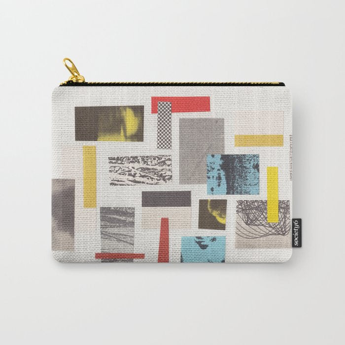 Abstract Geometric Paper Collage Carry All Pouch Gallery Image 1