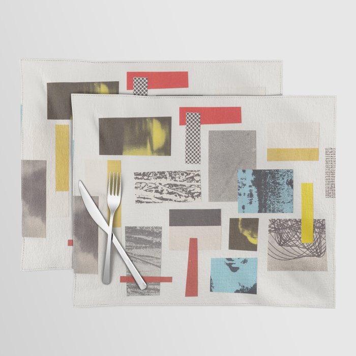 Abstract Geometric Paper Collage Placemat Gallery Image 1