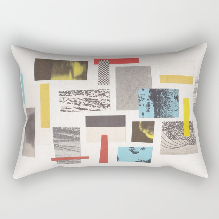Abstract Geometric Paper Collage Rectangular Pillow Gallery Image 1