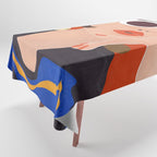 Colorful Woman Portrait Tablecloth Gallery Image 1