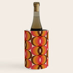 Magenta, Orange, Brown, and Ivory Retro 1960s Wavy Pattern Wine Chiller Gallery Image 2