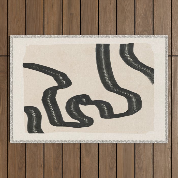 Minimal Abstract Art 16 Outdoor Rug Gallery Image 1