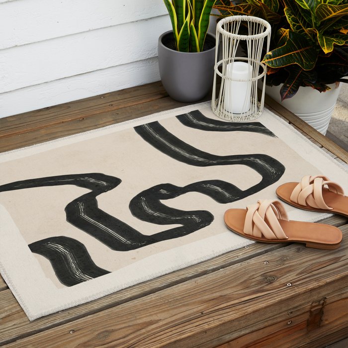 Minimal Abstract Art 16 Outdoor Rug Gallery Image 2