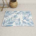 Muted Blue Palm Leaves Rug Gallery Image 1