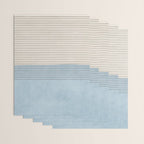 Light Blue Thin Black Lines Minimalism Modern Artwork Wrapping Paper Gallery Image 3
