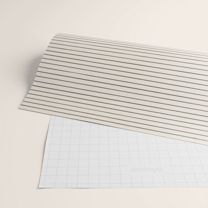 Light Blue Thin Black Lines Minimalism Modern Artwork Wrapping Paper Gallery Image 2