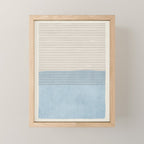 Light Blue Thin Black Lines Minimalism Modern Artwork Mini Art Print Gallery Image 1