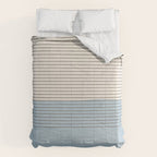 Light Blue Thin Black Lines Minimalism Modern Artwork Comforter Gallery Image 6