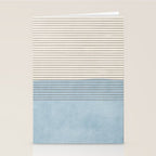 Light Blue Thin Black Lines Minimalism Modern Artwork Stationery Card Gallery Image 2