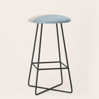 Light Blue Thin Black Lines Minimalism Modern Artwork Stool Gallery Image 1