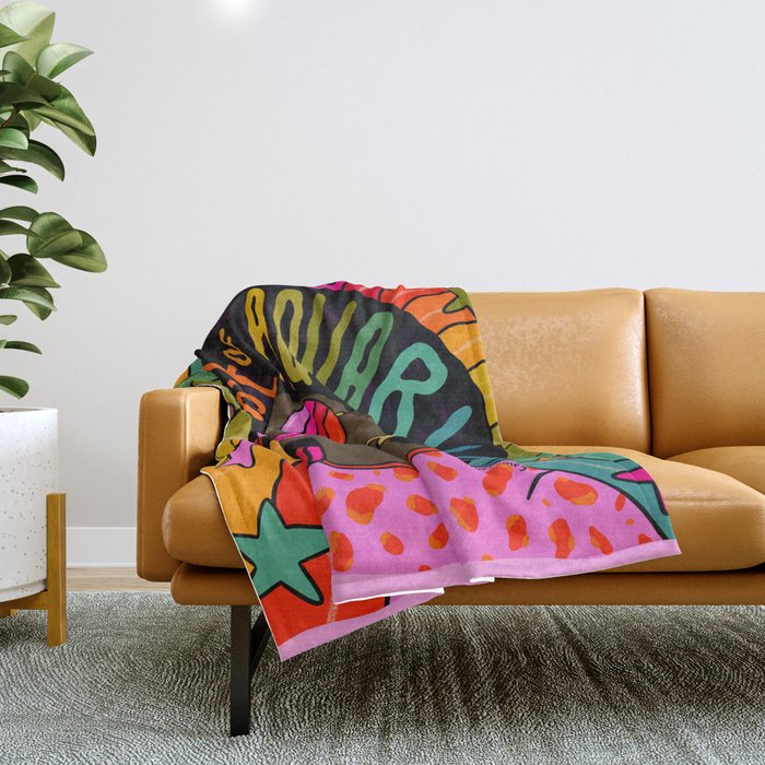 Age of Aquarius Throw Blanket Gallery Image 1