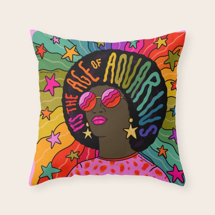 Age of Aquarius Throw Pillow Gallery Image 6