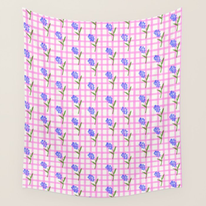 Picnic Flowers Wall Tapestry Gallery Image 1