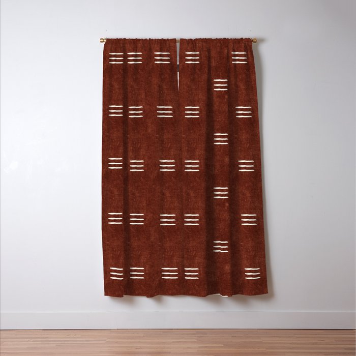 triple dash - rust Window Curtain Gallery Image 3