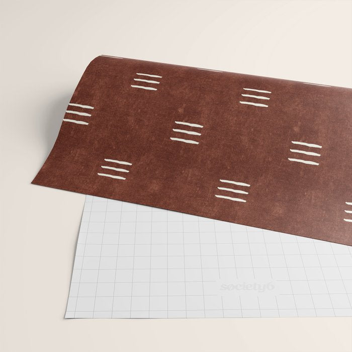 triple dash - rust Wrapping Paper Gallery Image 2