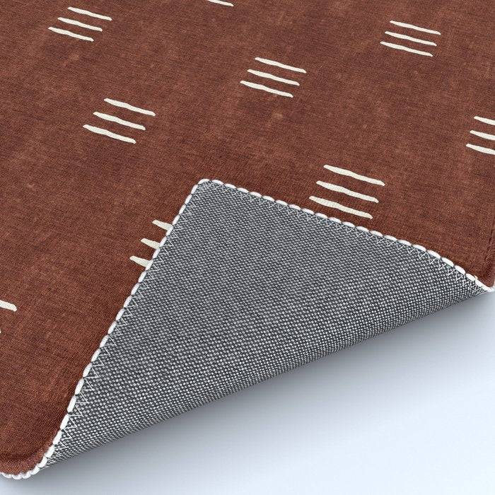 triple dash - rust Rug Gallery Image 4