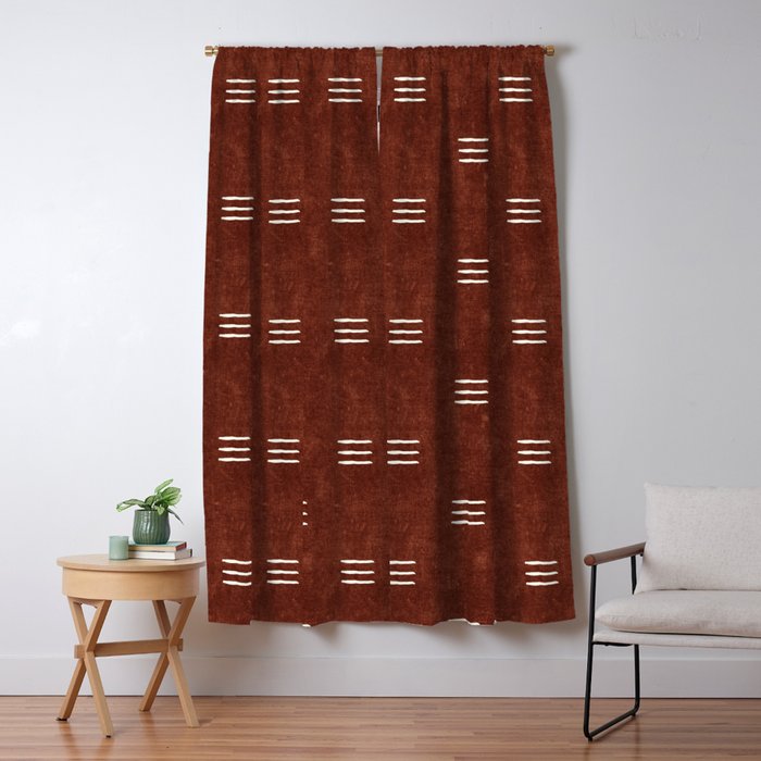 triple dash - rust Window Curtain Gallery Image 1