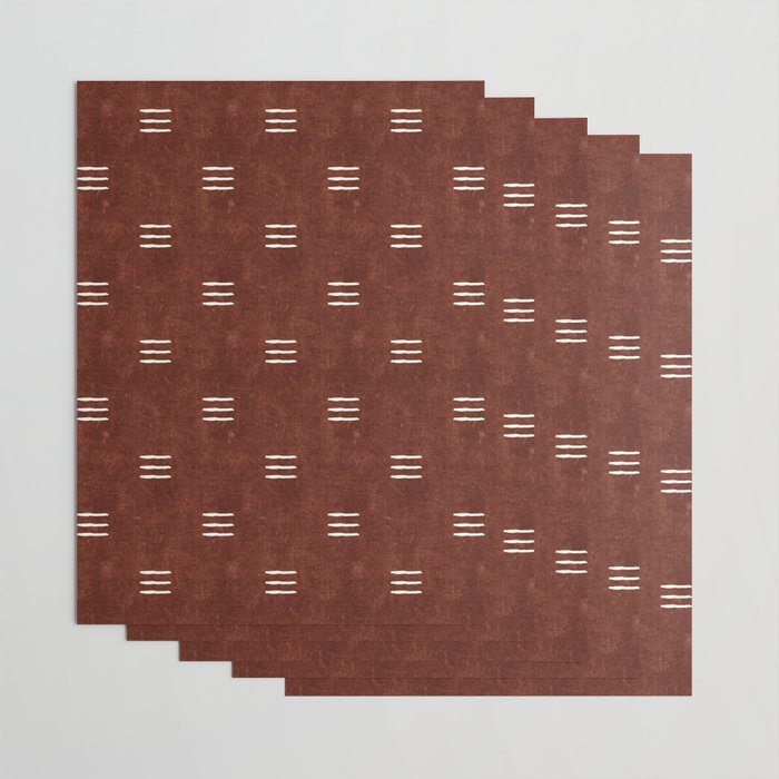triple dash - rust Wrapping Paper Gallery Image 3